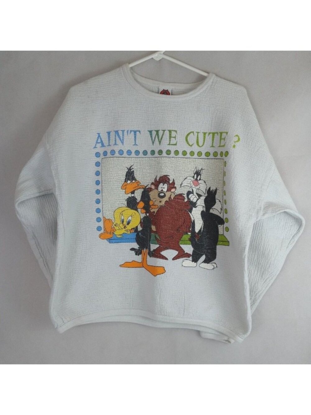 Vintage 1997 Brazos Warner Bros Looney Tunes "Ain't We Cute" Sweatshirt Size M/L